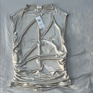 Abercrombie & Fitch Shimmering Silver Blouse